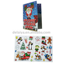 Farbweihnachtsaufklebersatz oder Weihnachtsgrußkarte